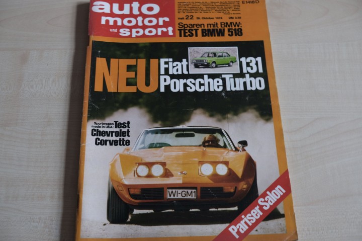 Deckblatt Auto Motor und Sport (22/1974)